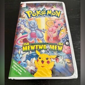 Pokemon The First Movie Mewtwo Vs. Mew Collectible VHS Video Tape 1998 Vintage